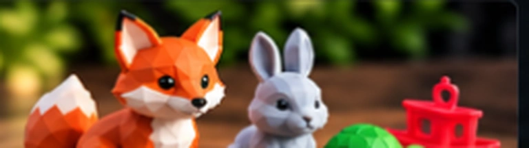 Small 3D printed animals and gifts